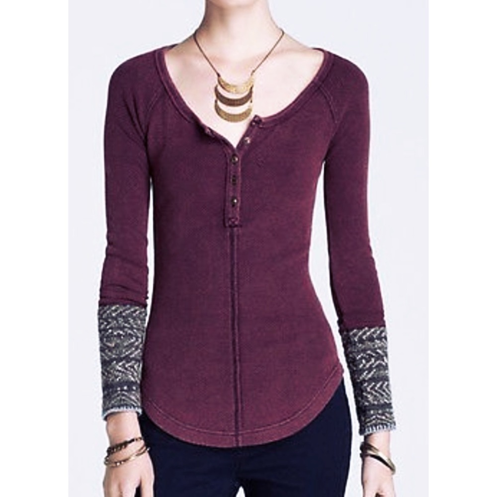 Free People Alpine Scoop Neck Knit Top
